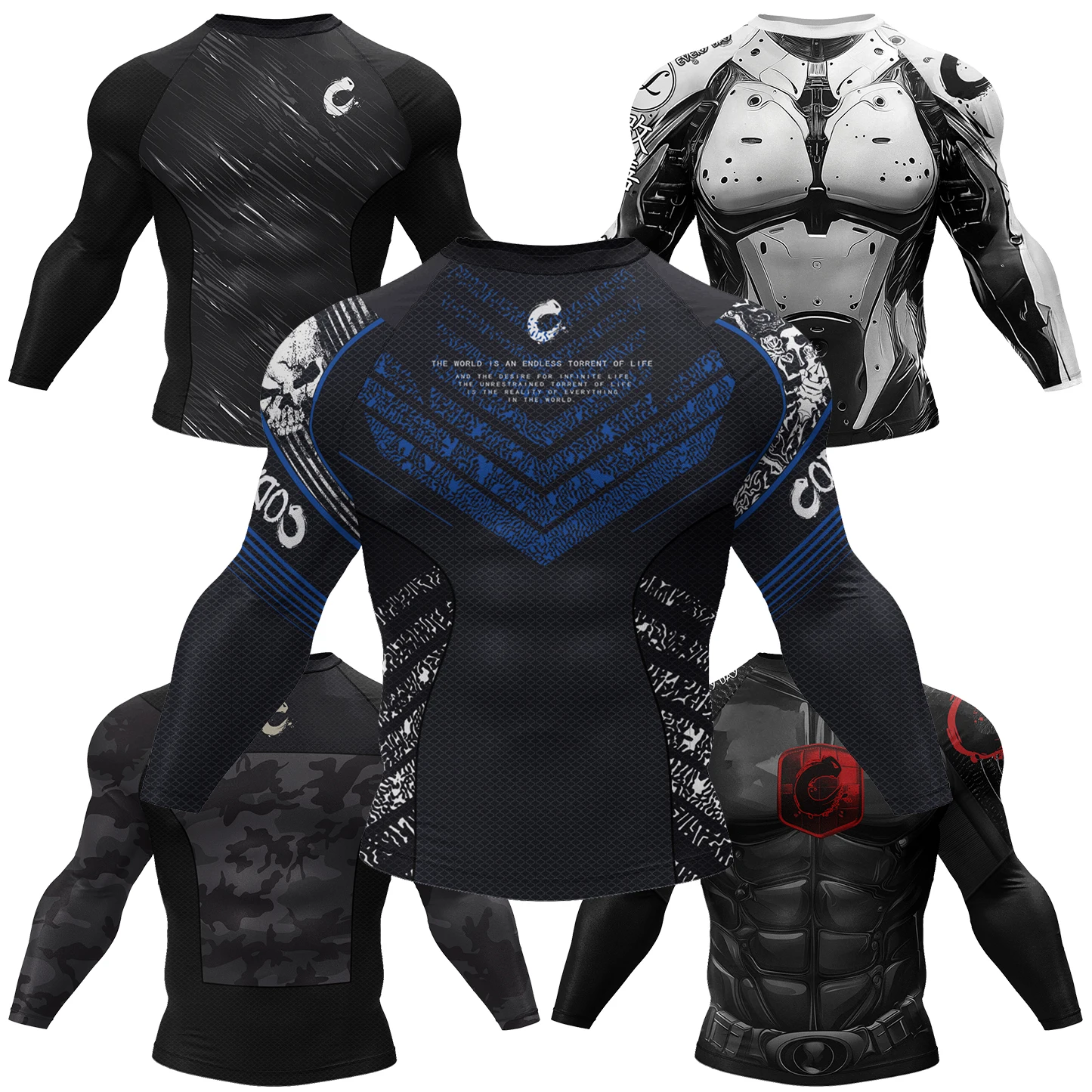 Rash Guard - Camiseta de manga larga para hombre,