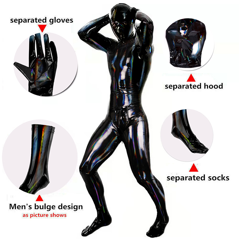 Wetsuit Men - Catsuit Sexy de cuero de PVC