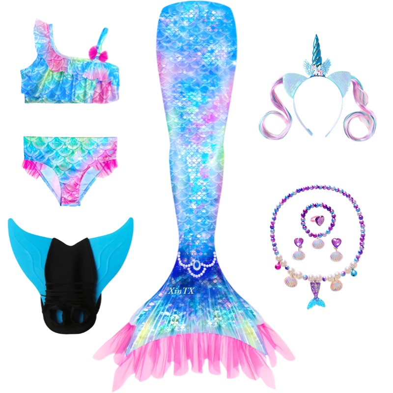 Disfraz de Sirena para Niña, C - Swim Fins reseña y precio