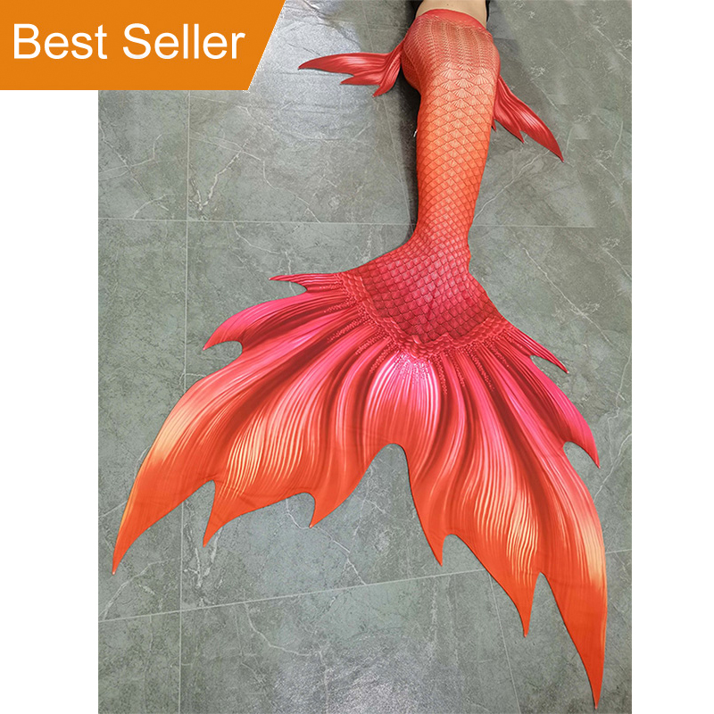 Cola de sirena naranja para mu - Swim Fins reseña y precio