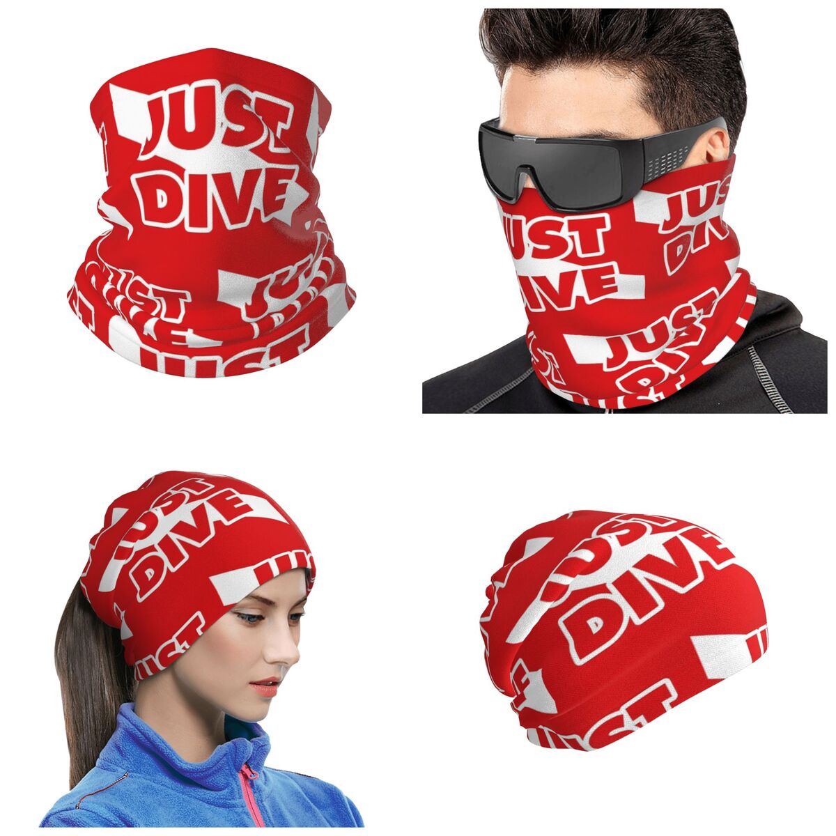Bandana con estampado de bande - Diving Mask reseña y precio